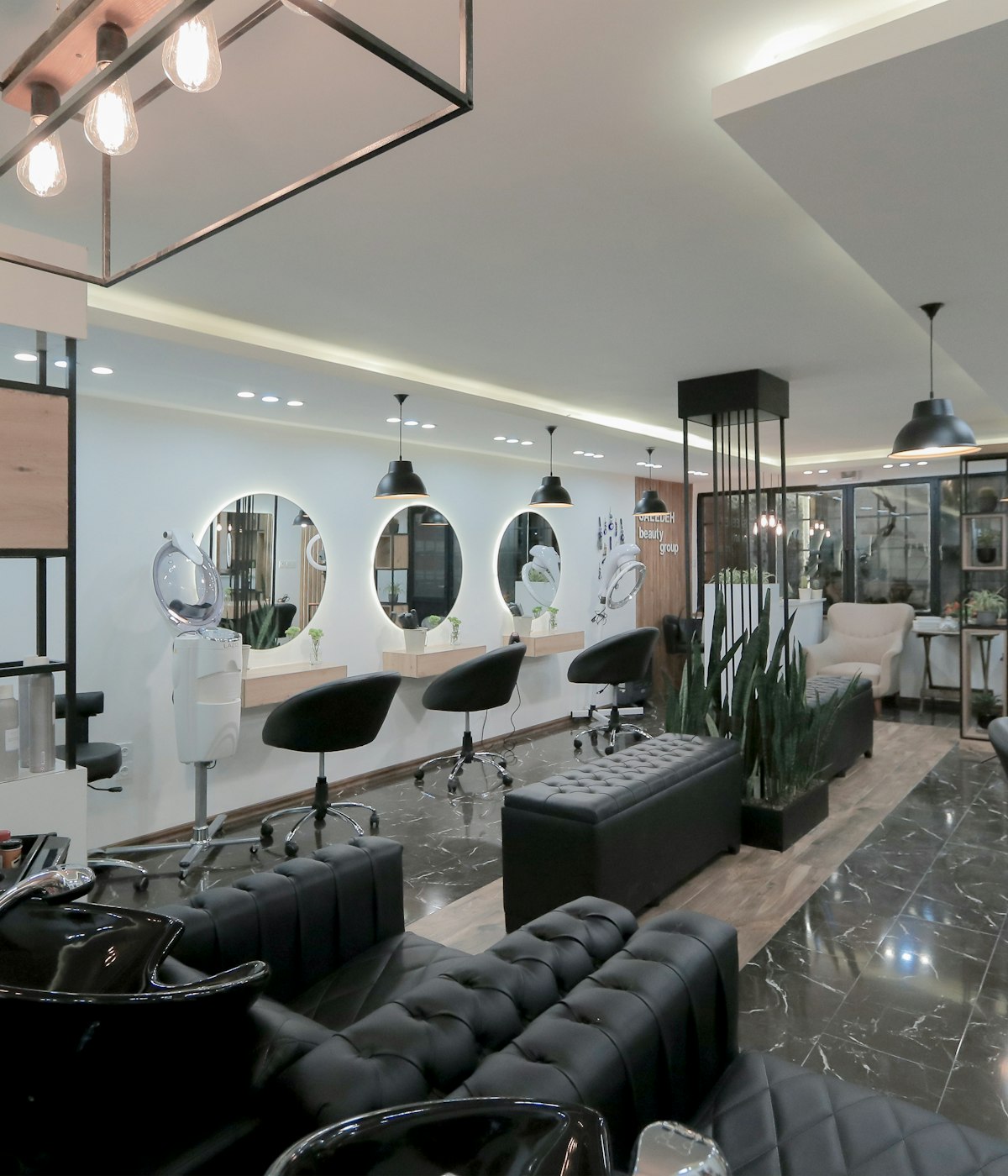 Green Velvet salon interior