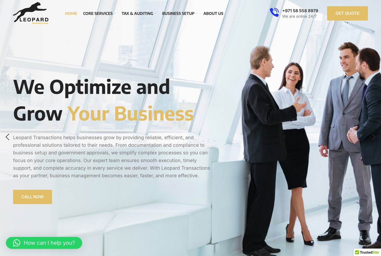 Leopard Transaction website