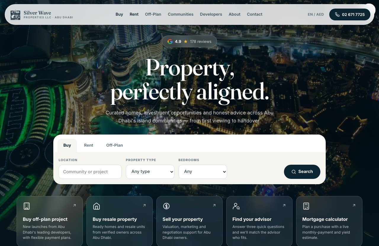 Silver Wave Properties — Abu Dhabi real estate website