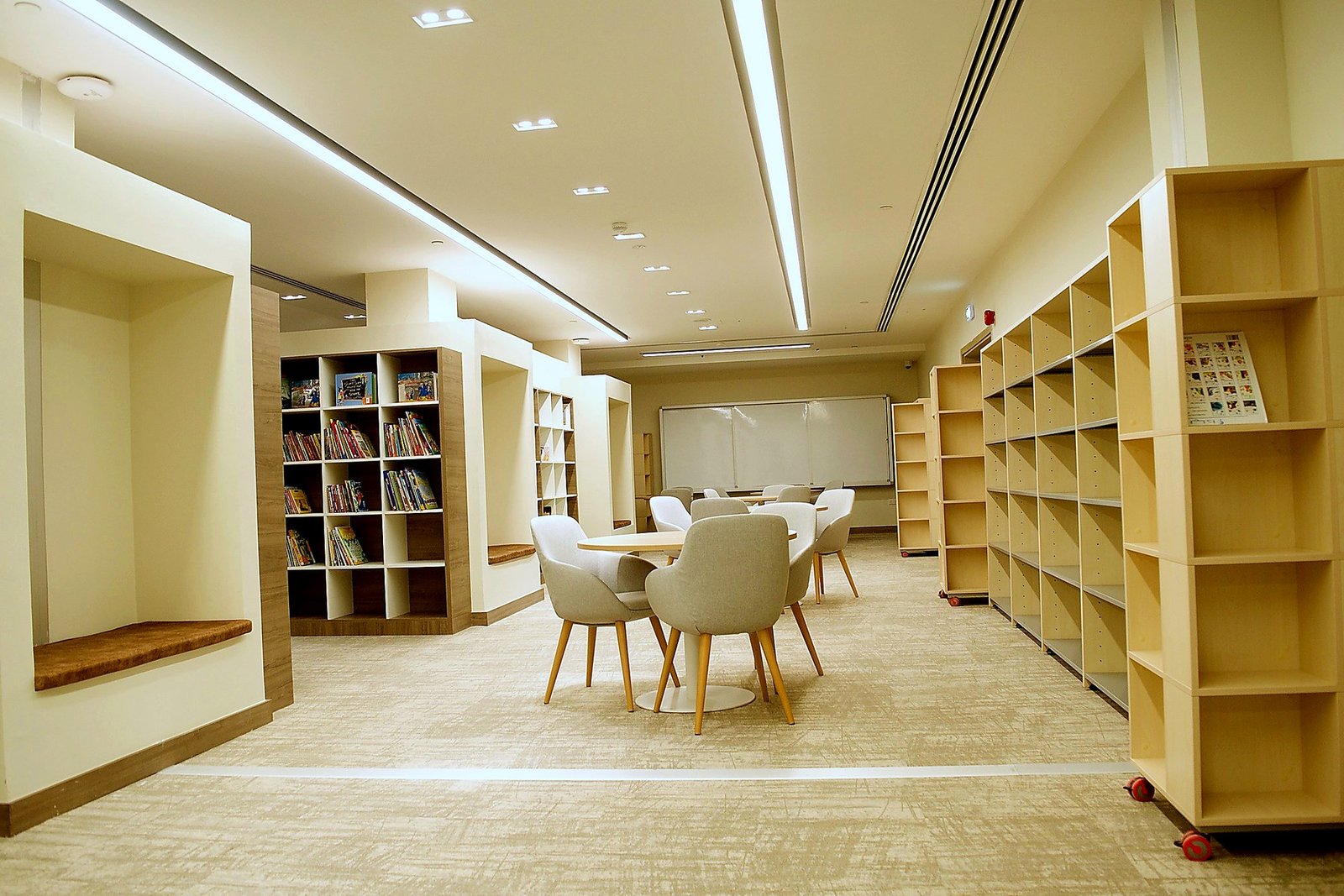 School library — interior photography Abu Dhabi