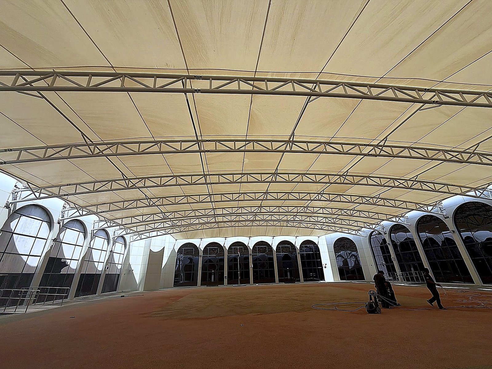 Covered courtyard — architectural photography Abu Dhabi
