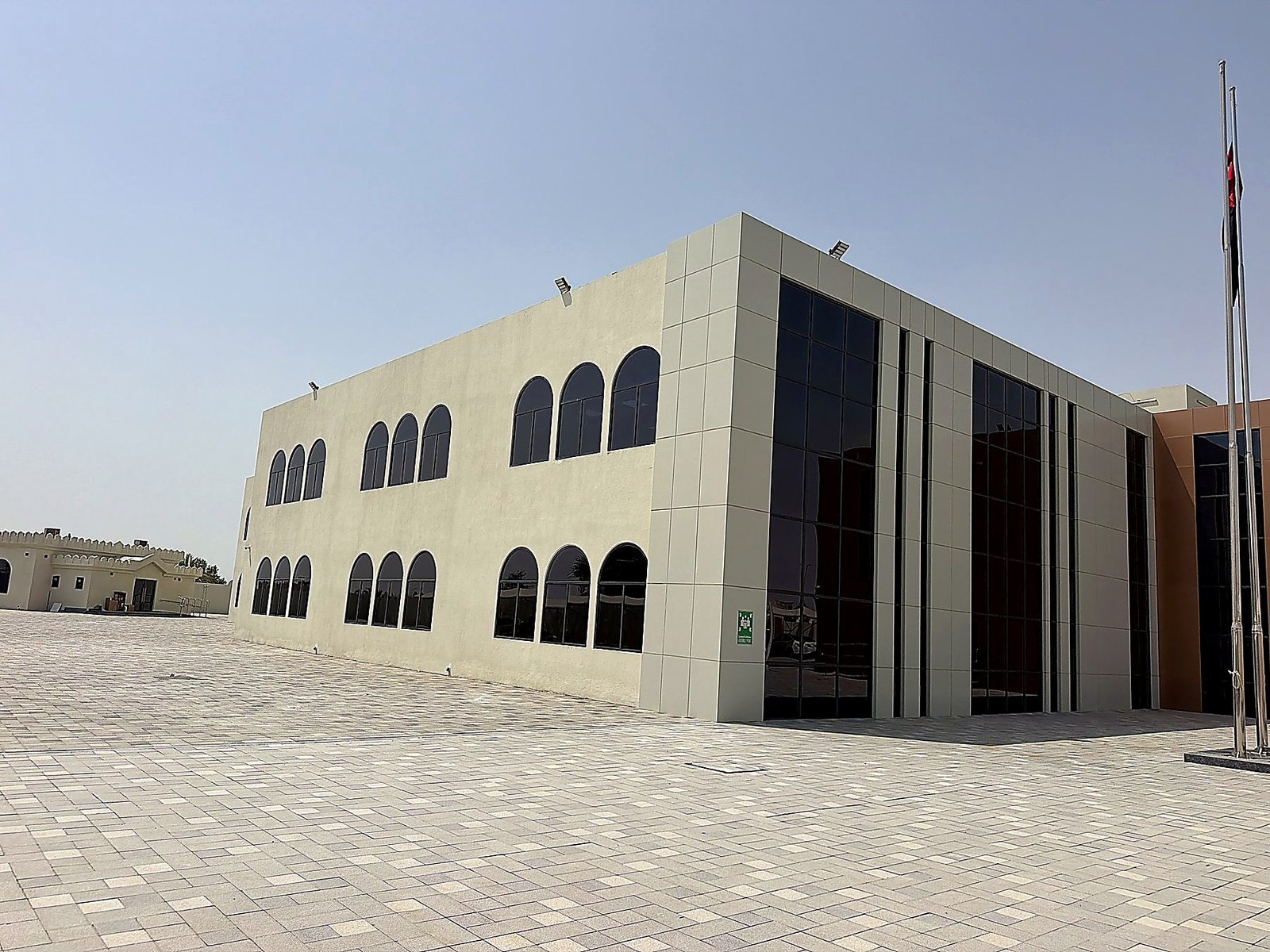 School building exterior — architectural photography